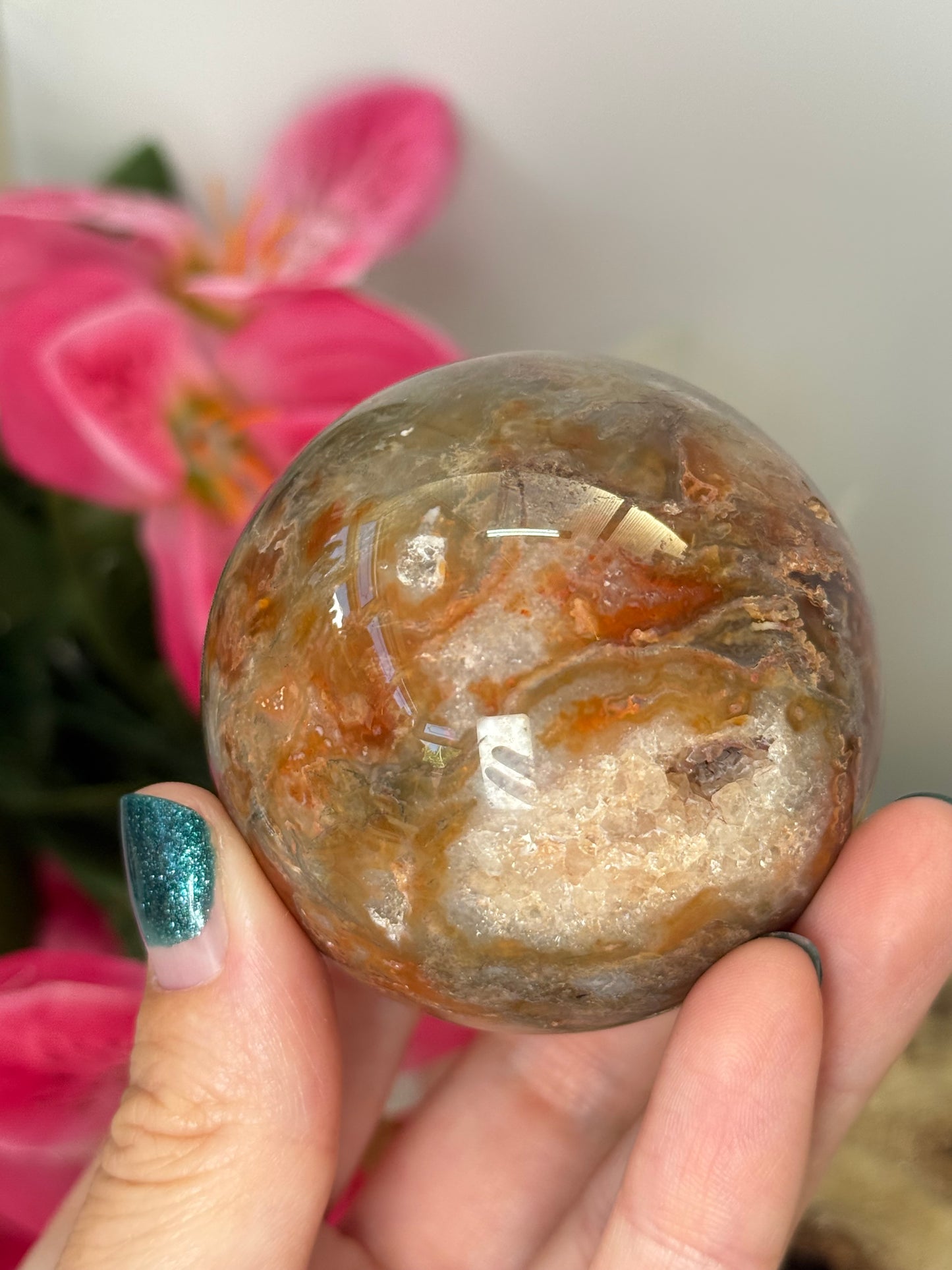 Red Moss Agate Sphere
