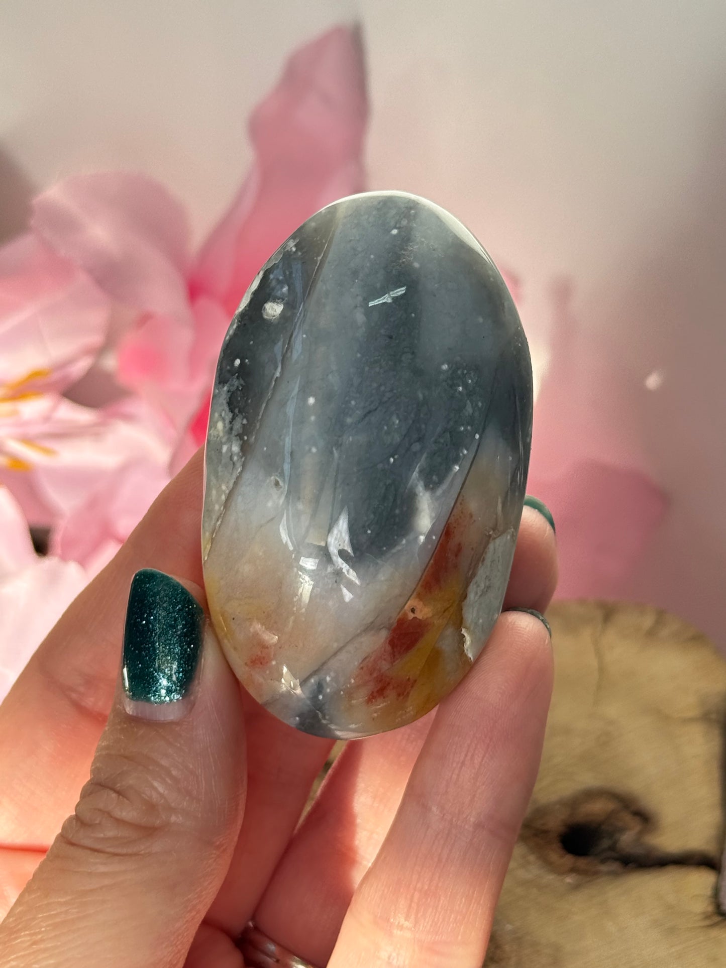 Petrified Wood Palm Stone