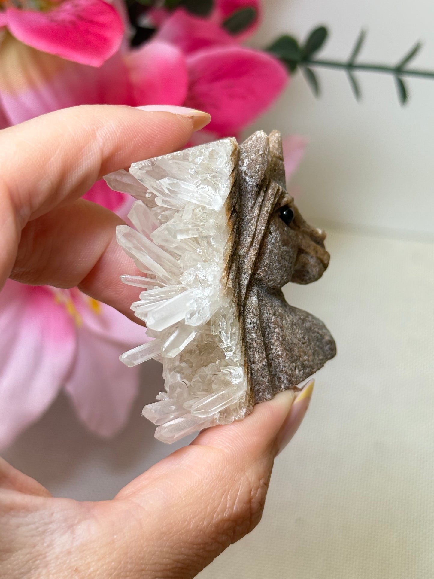 Clear Quartz Cluster On Matrix Unicorn