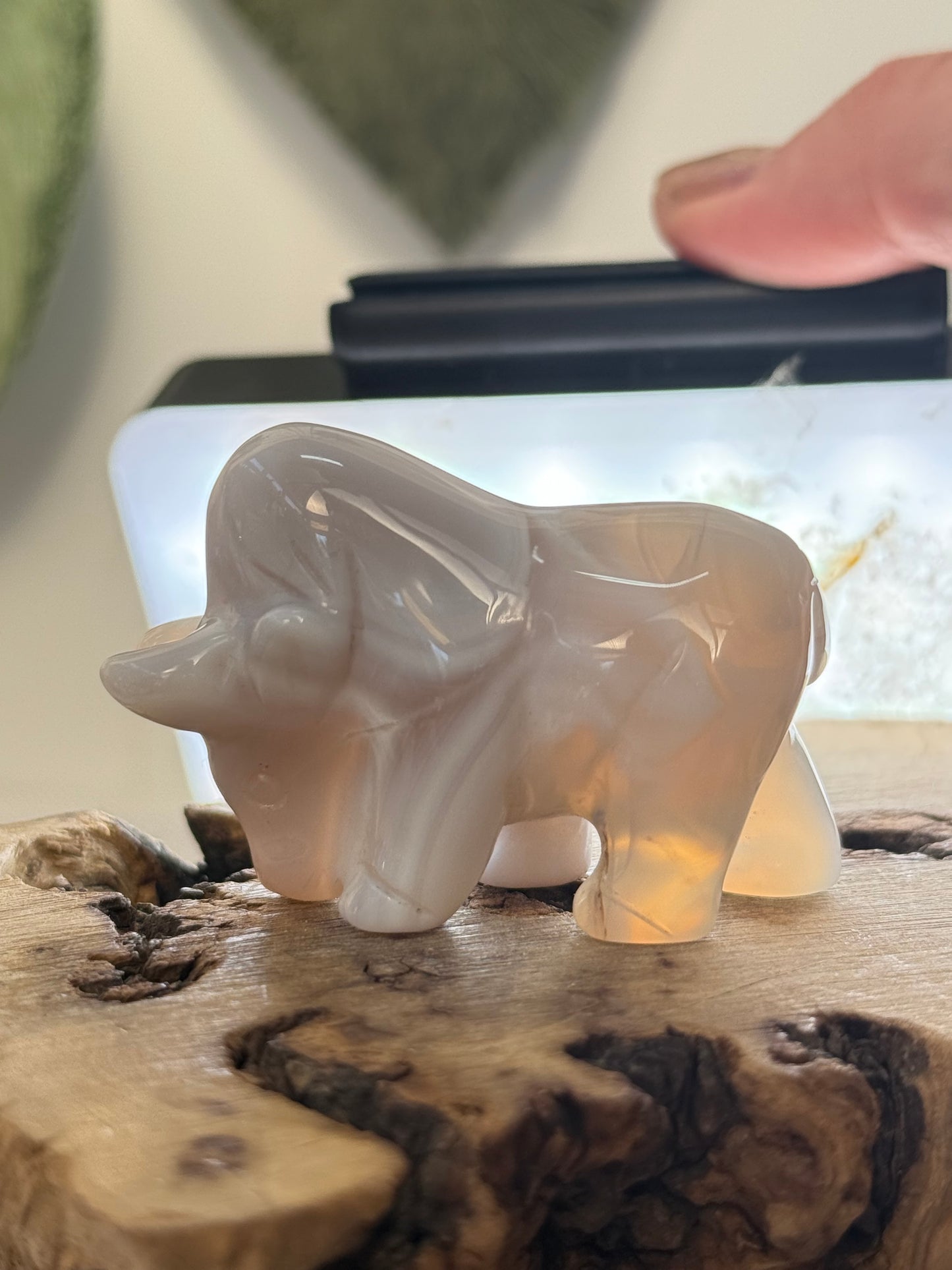 Agate Bull Carving