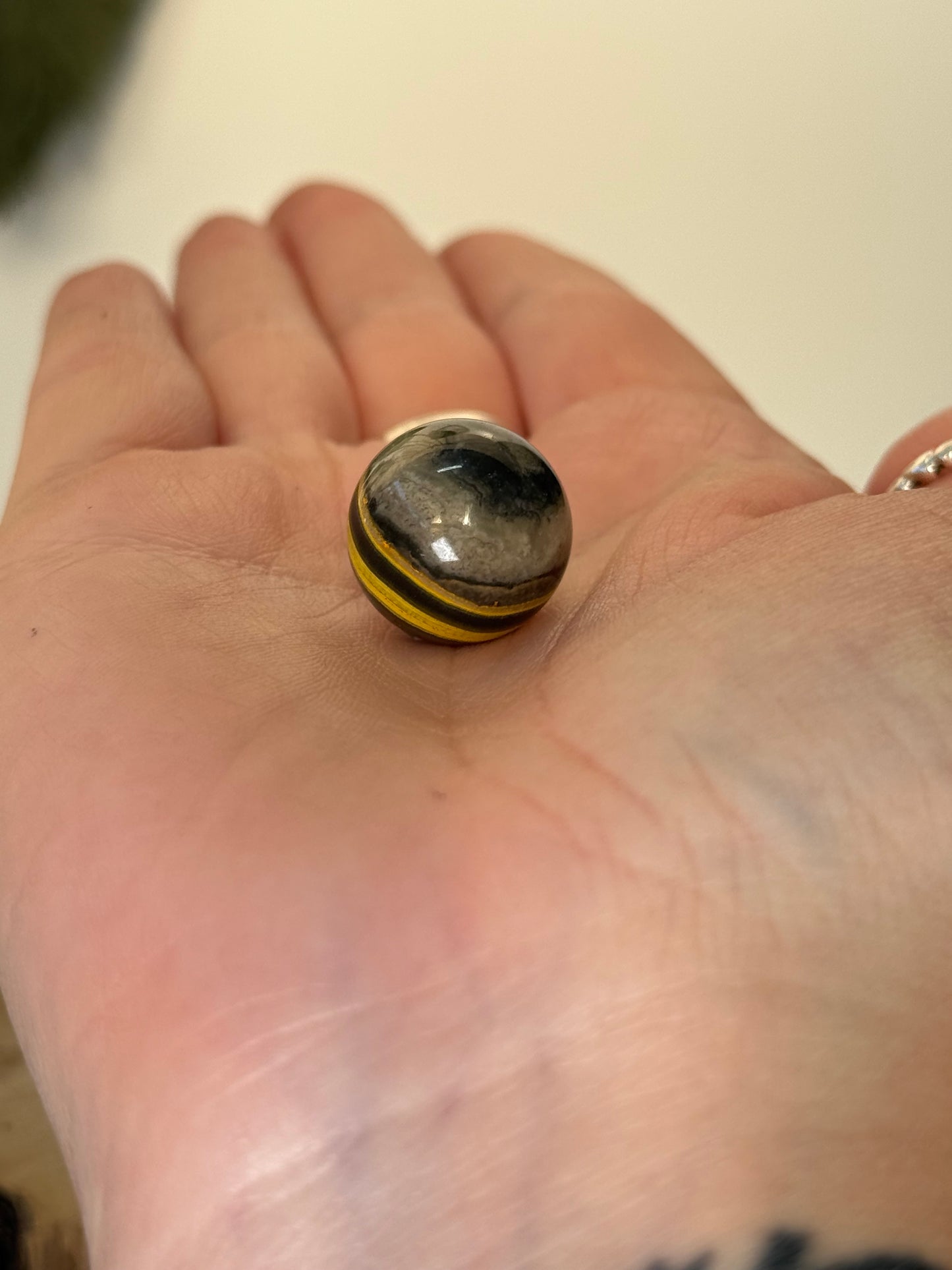 Mini Bumblebee Jasper Sphere