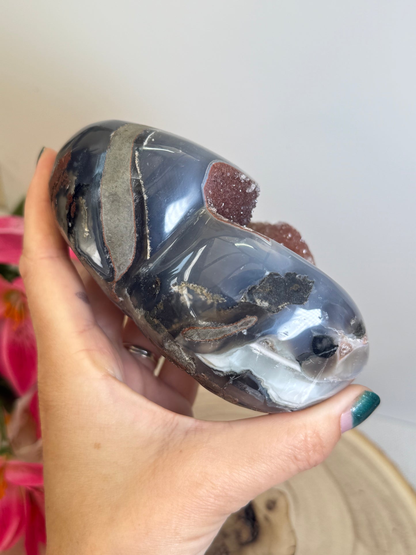 RAFFLE - XL Druzy Agate Heart (Please Read Description)
