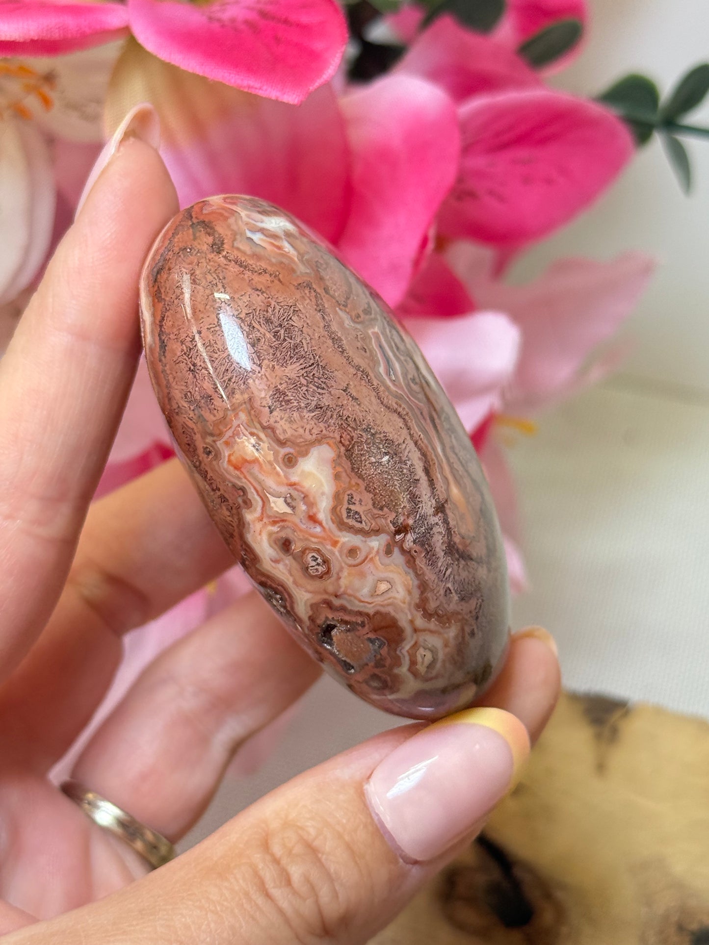 Crazy Lace Agate (Indonesia) Chunky Palm Stone