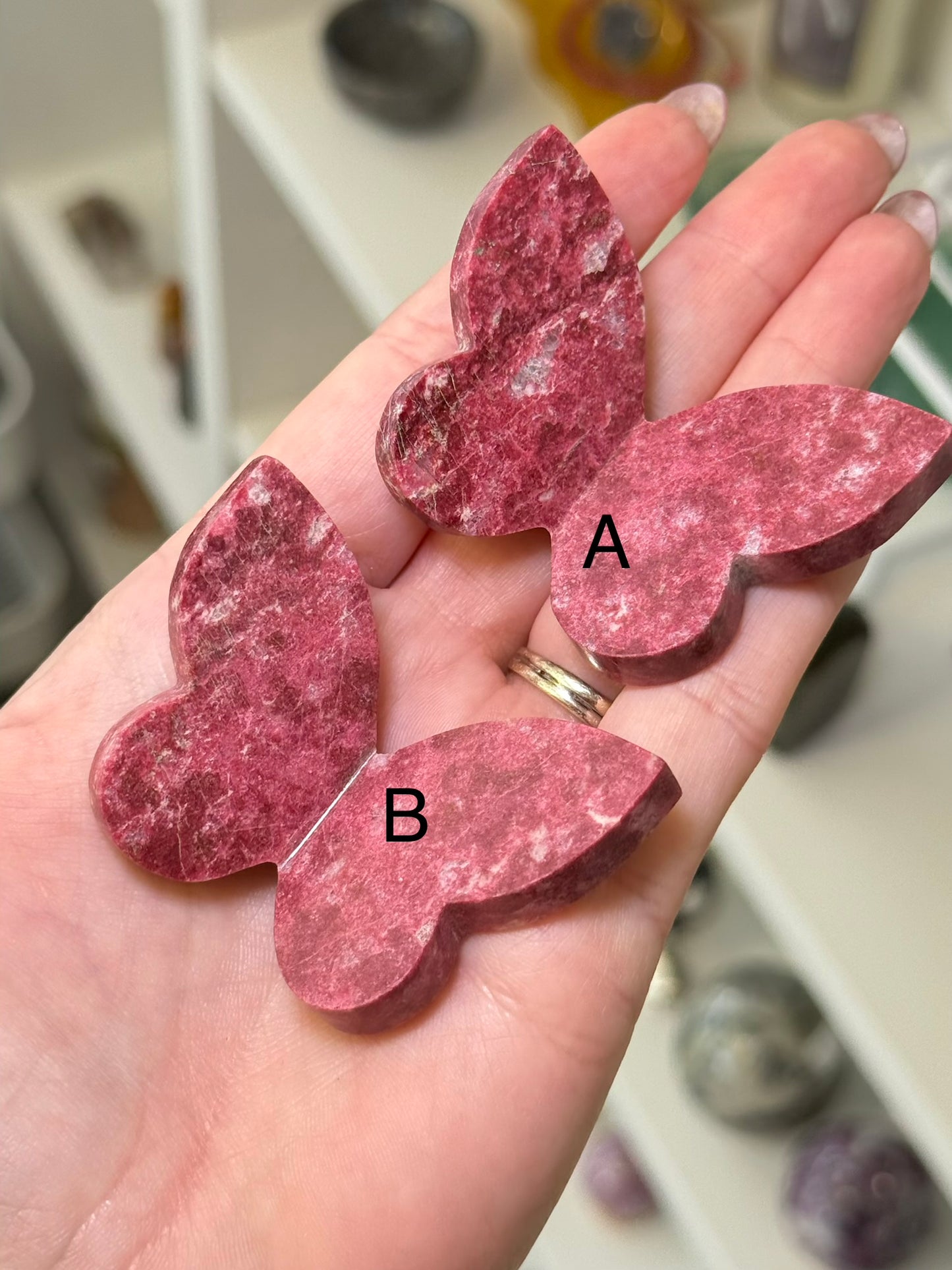High Quality Thulite 3D Butterflies
