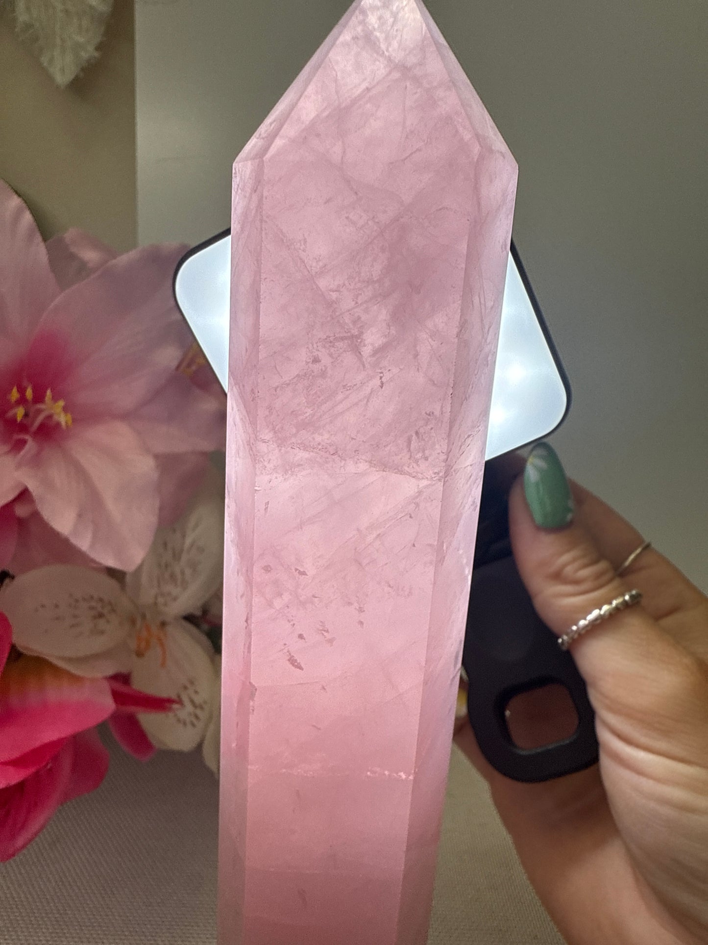 Large Rose Quartz Point