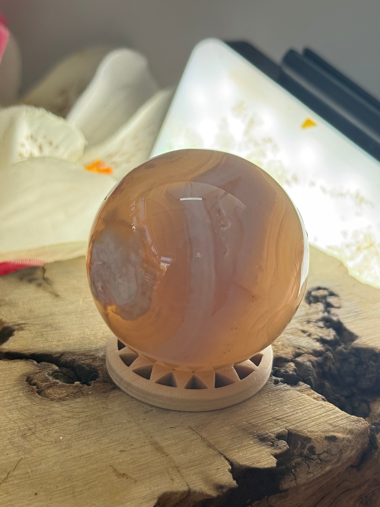 Flower Agate Sphere