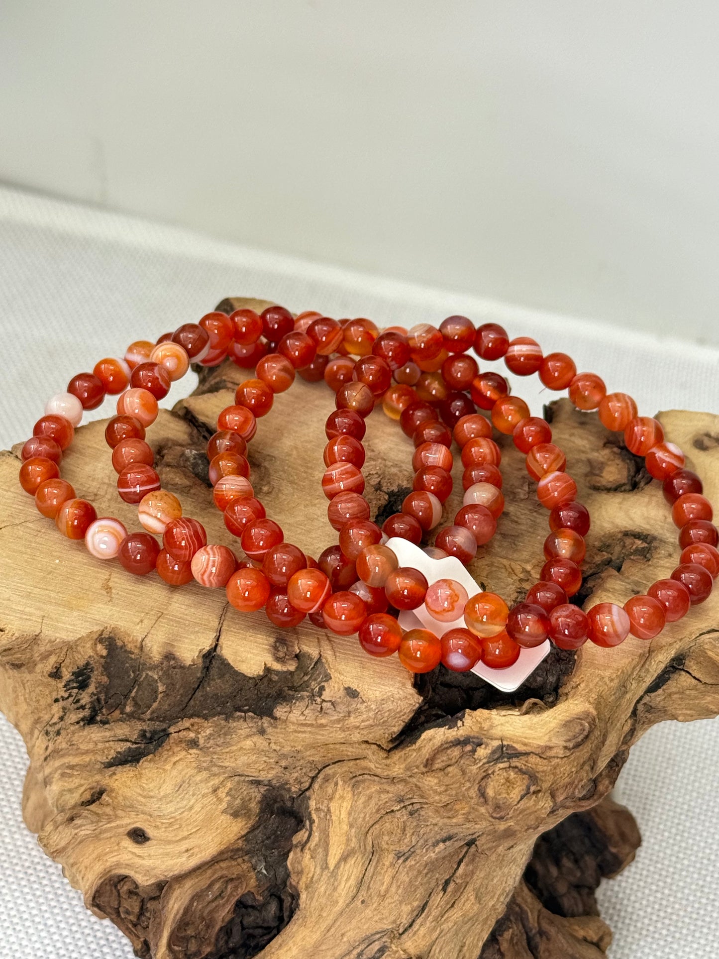 Carnelian 6mm Bead Bracelet