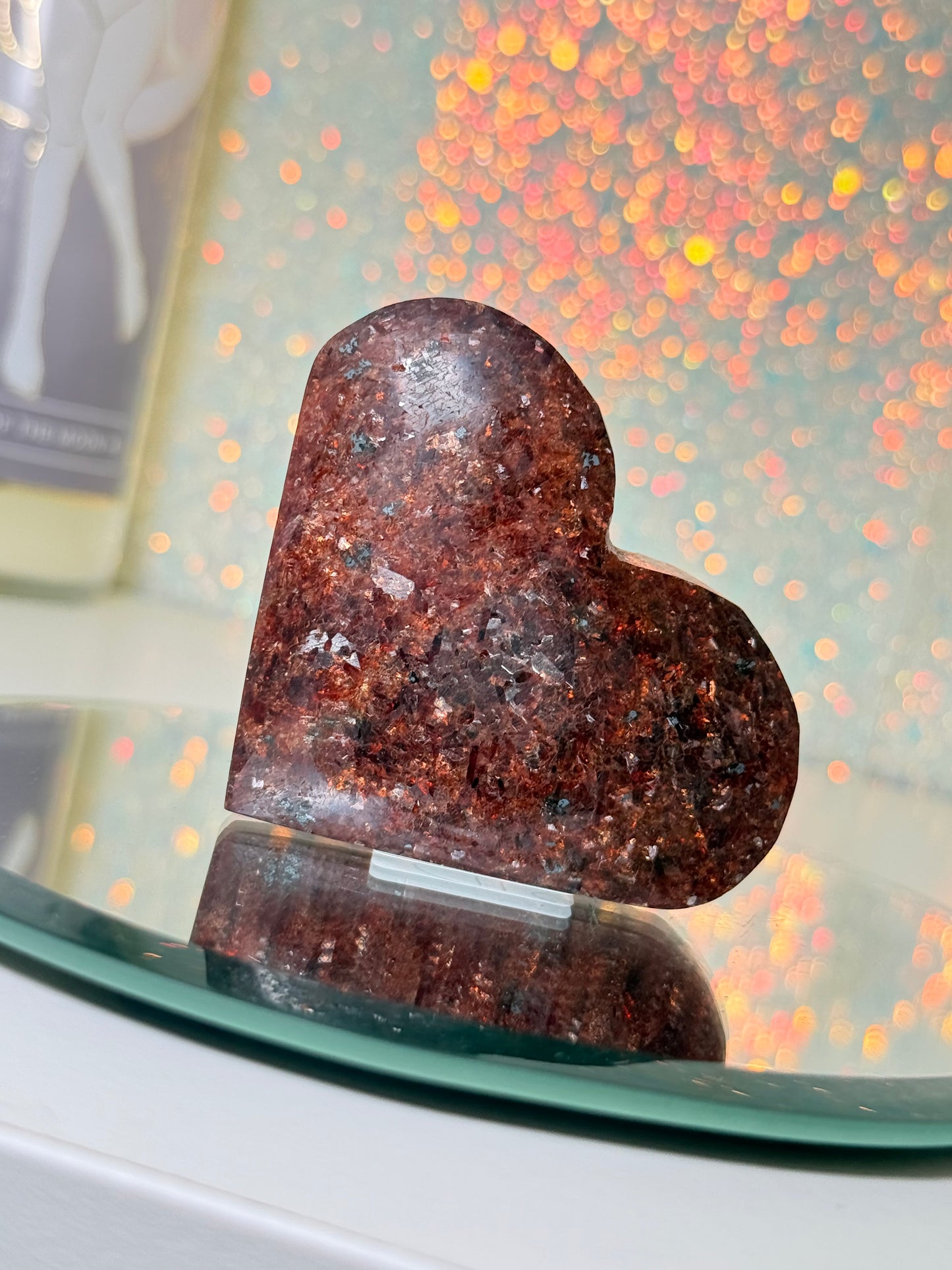 Mica In Garnet Heart