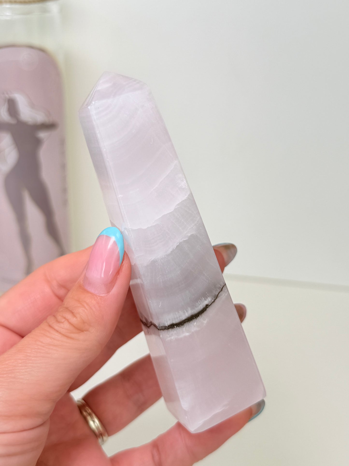 Smoky Mangano Calcite Tower