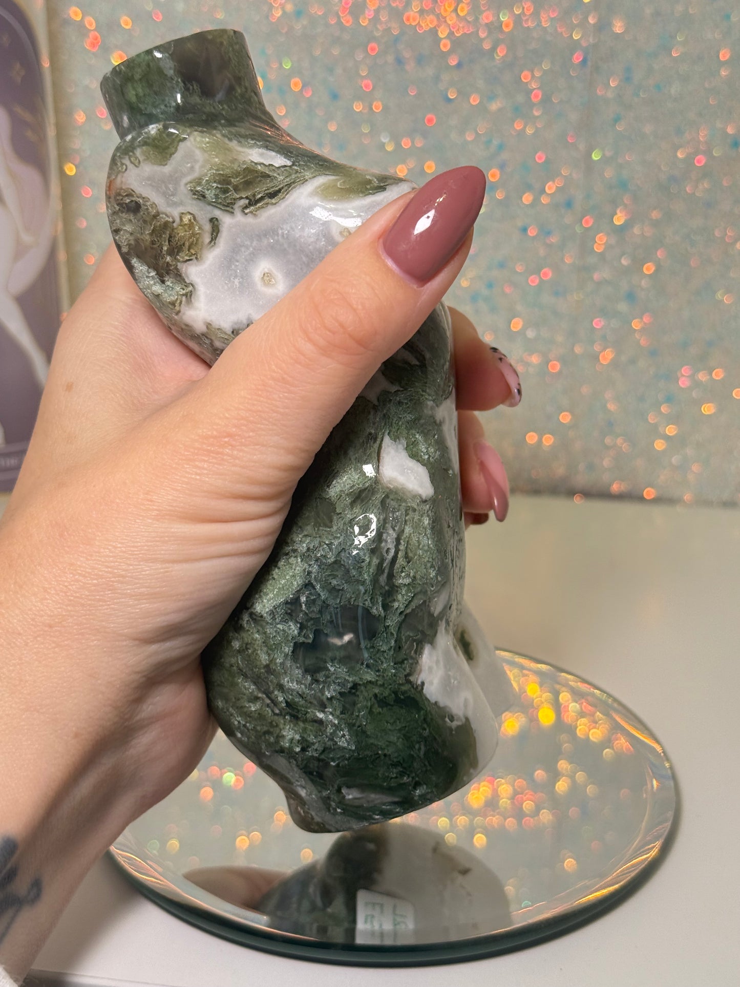 Large Moss Agate Lady Body