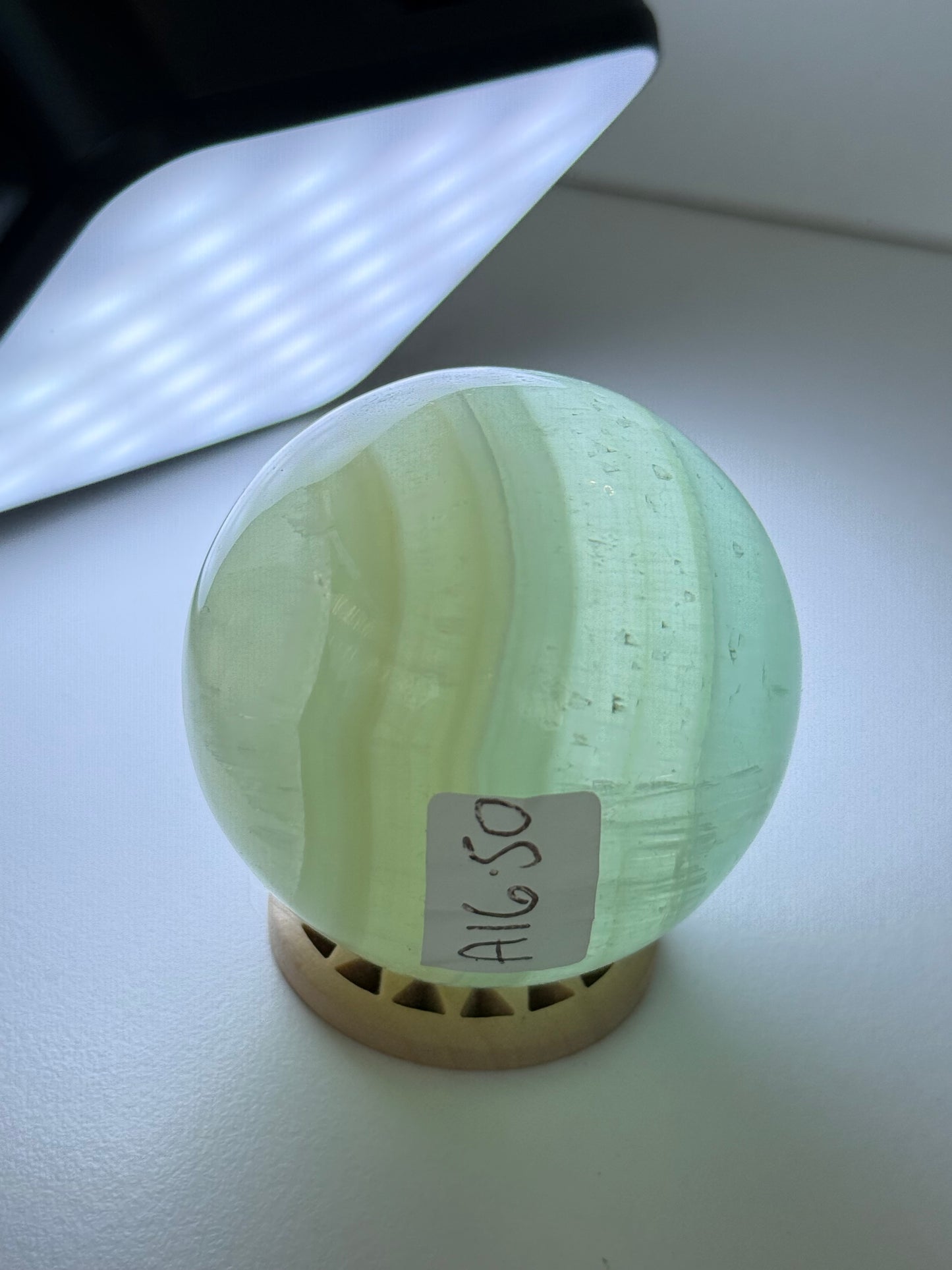 Pistachio Calcite Sphere