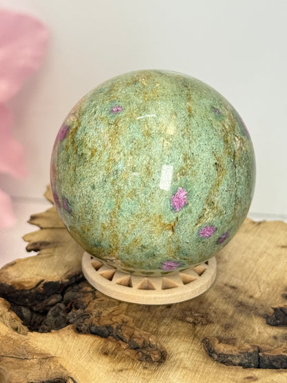 Ruby In Fuschite Sphere
