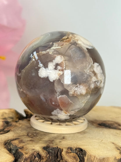 Flower Agate Sphere