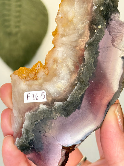 Fluorite With Pyrite Slab (Self Stands)