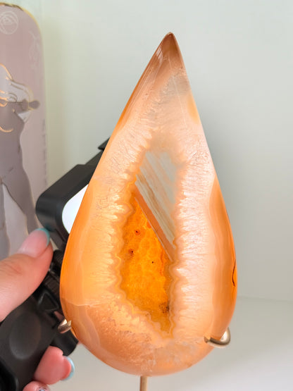 Brazilian Agate Drop With Stand