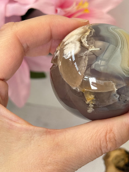 Flower Agate Sphere