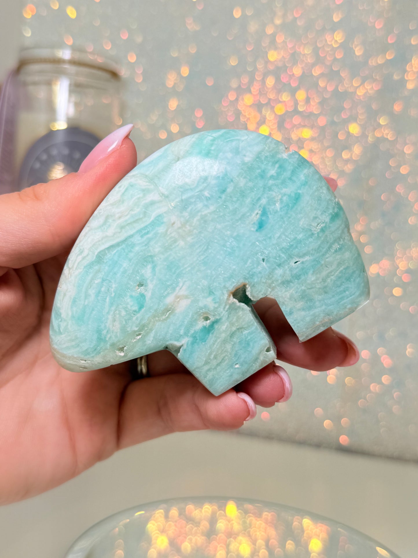 Caribbean Calcite Zuni Bear