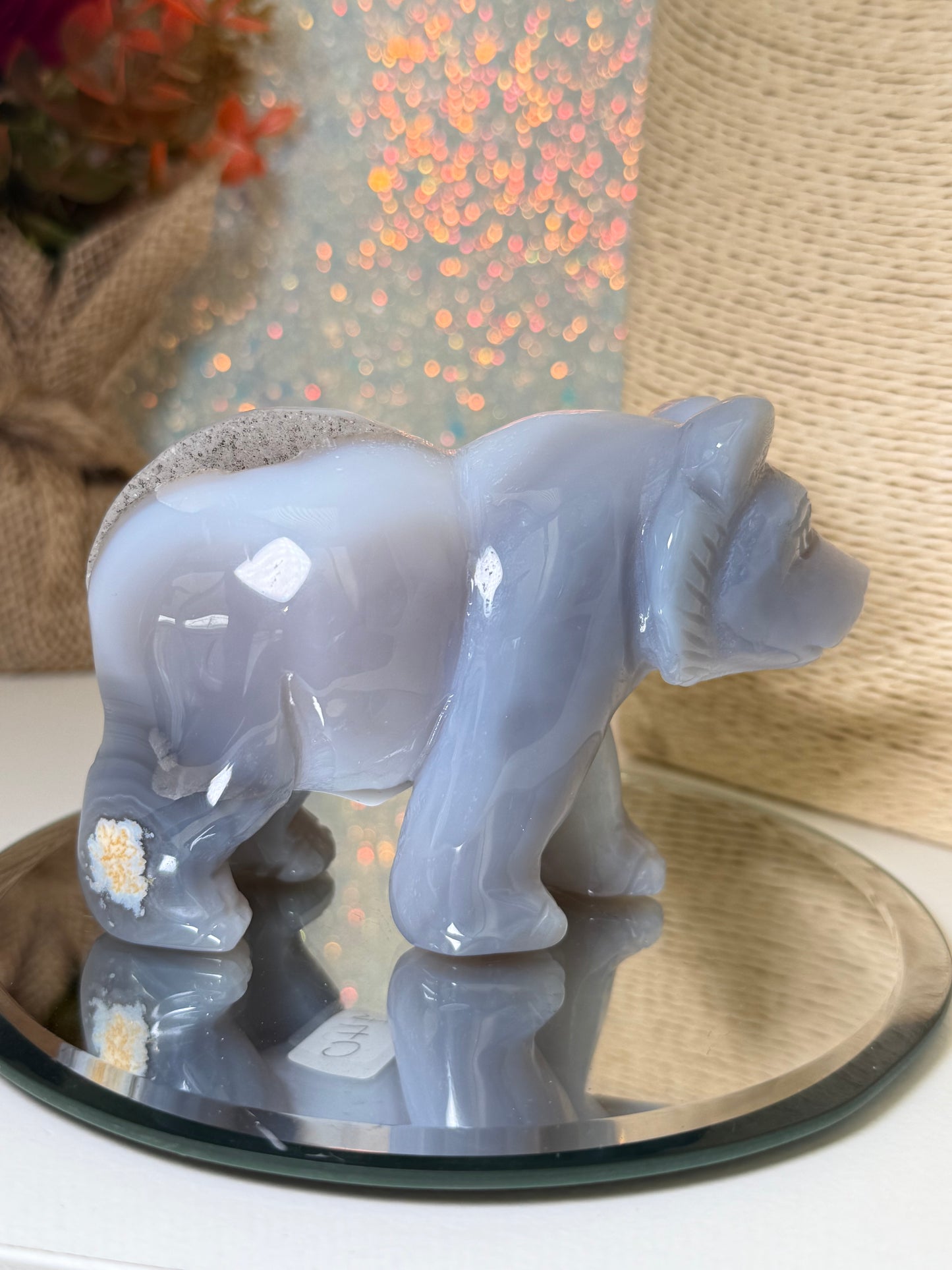 Large Druzy Agate Bear