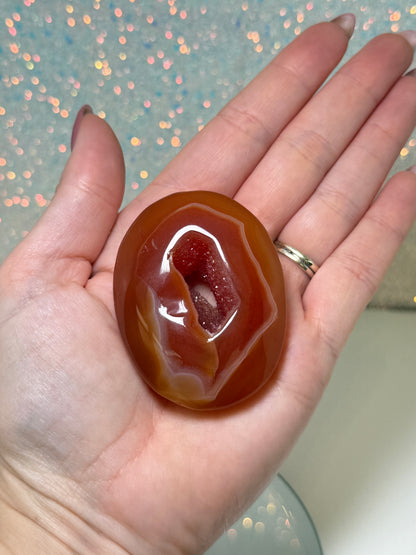 Druzy Carnelian Palm