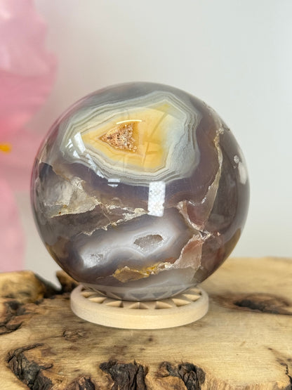 Flower Agate Sphere