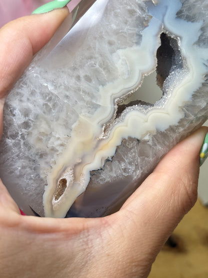 Large Druzy Agate Tower