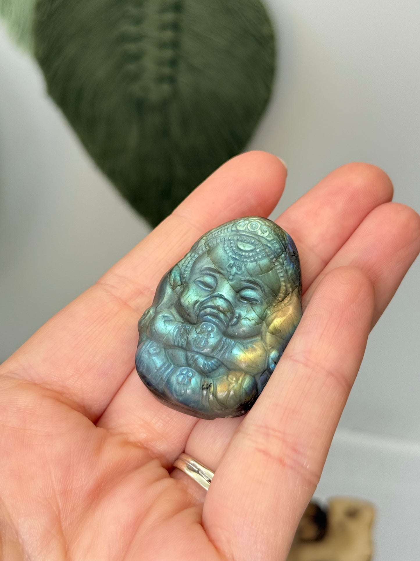 Labradorite Baby Ganesha