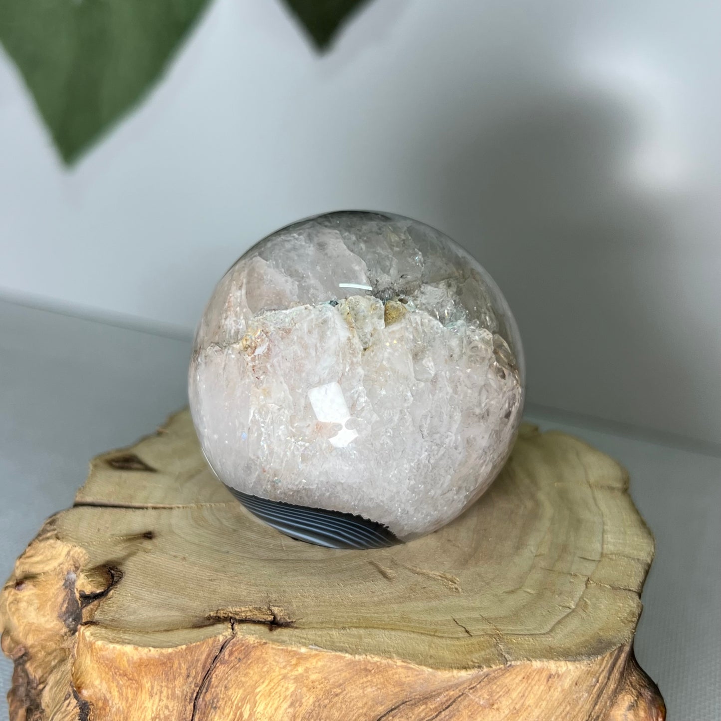 Black Banded Agate Sphere