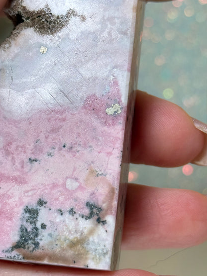 Peruvian Rhodonite Tower (With Quartz Clusters!)