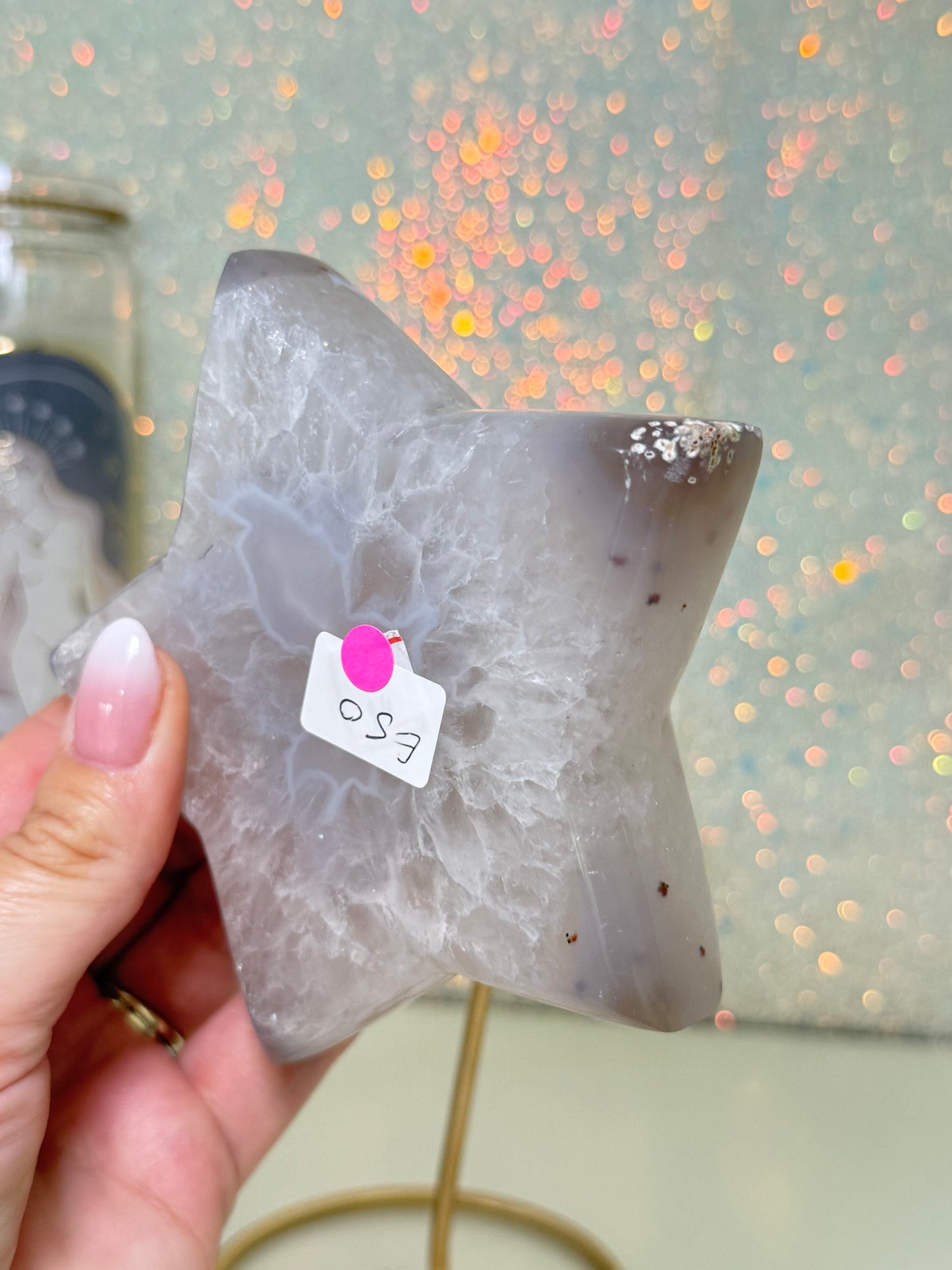 Brazilian Agate Star On Stand