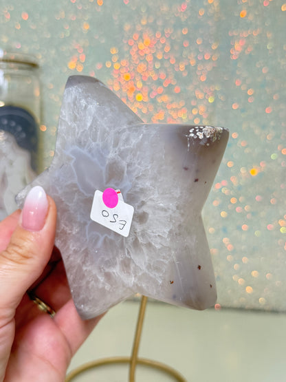 Brazilian Agate Star On Stand