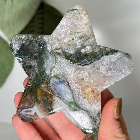 Moss Agate Star