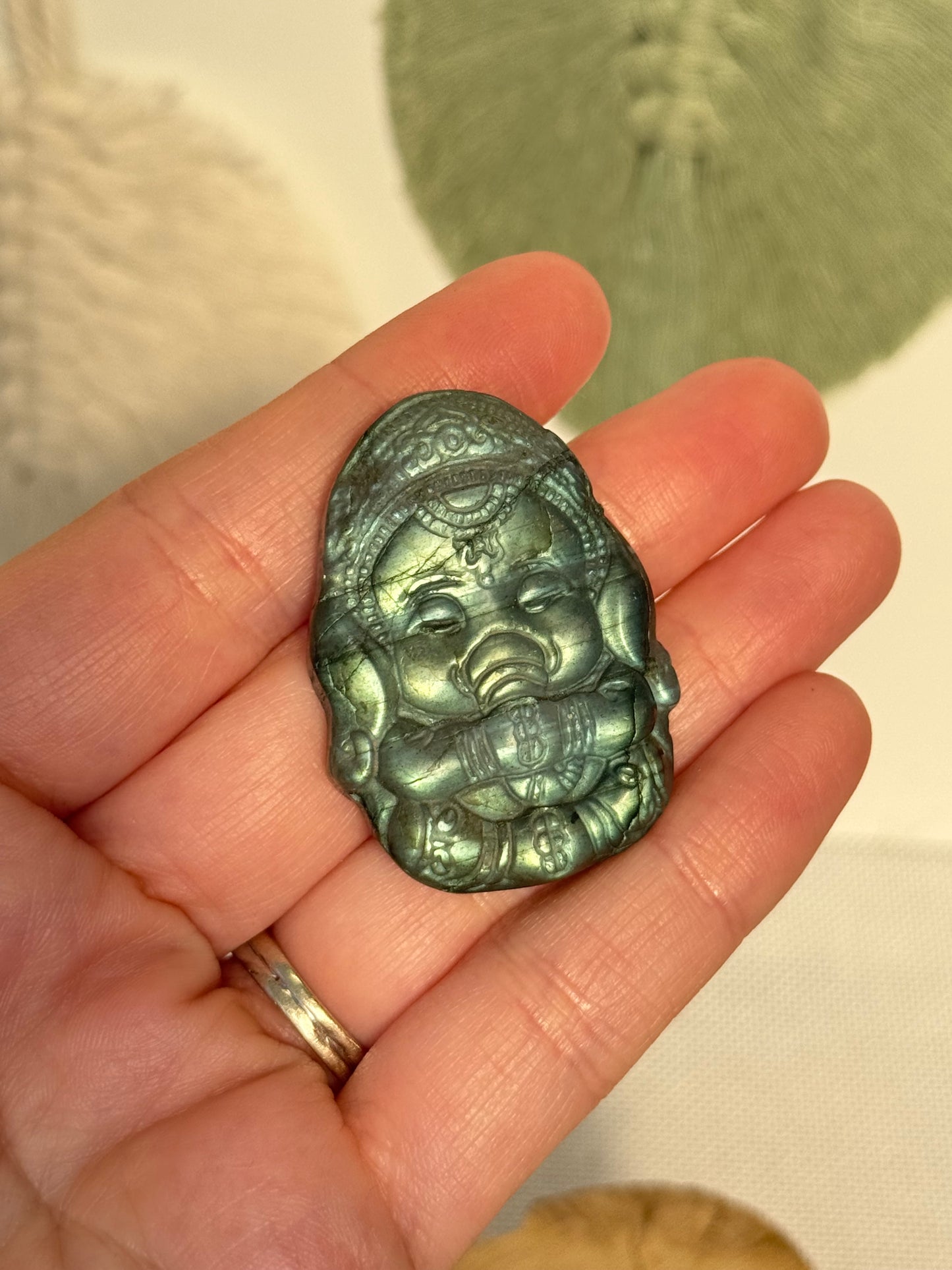 Labradorite Baby Ganesh