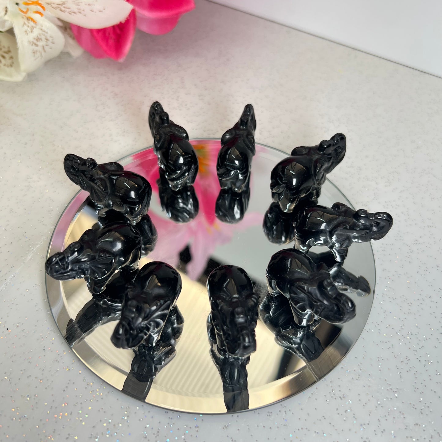 Black Obsidian Elephant