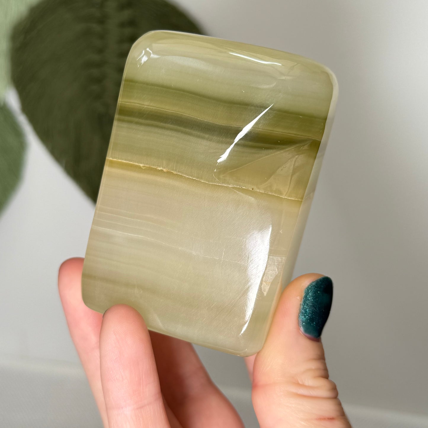 Green Banded Calcite Freeform