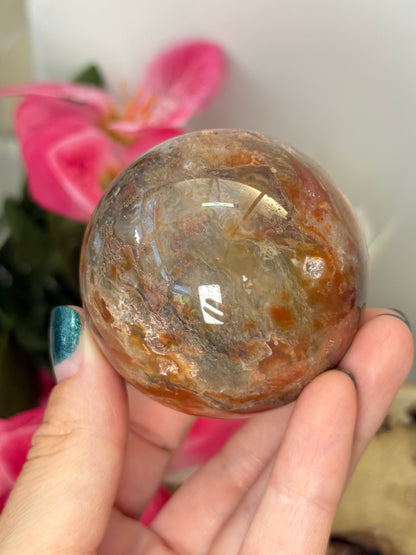 Red Moss Agate Sphere