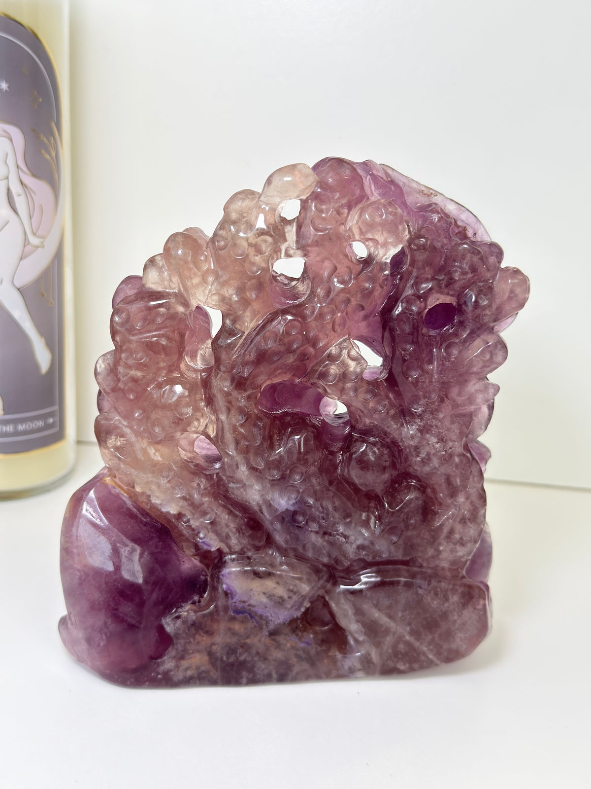 XL Fluorite Fish Carving