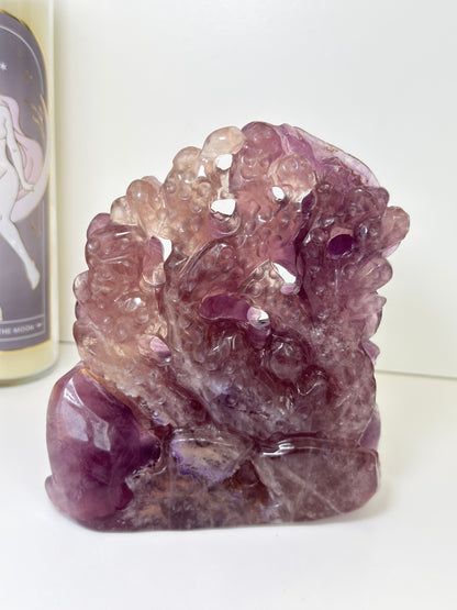XL Fluorite Fish Carving