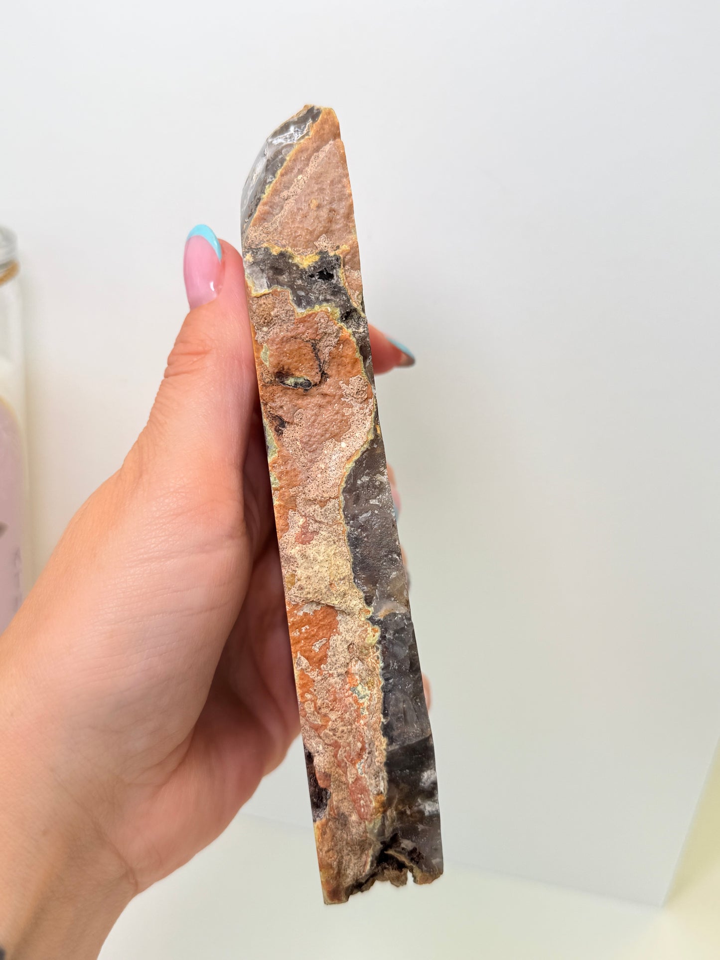 Brazilian Agate Slice On Stand