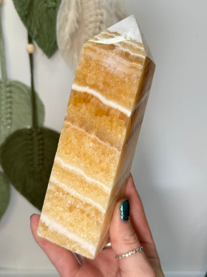 Large Yellow Calcite Tower