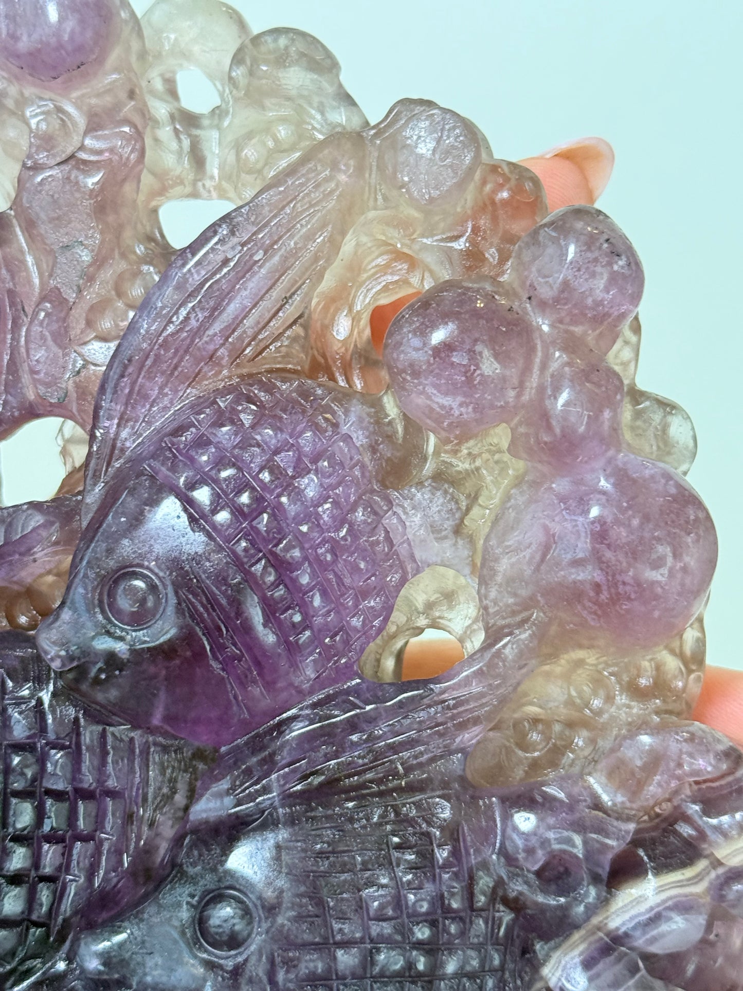 XL Fluorite Fish Carving