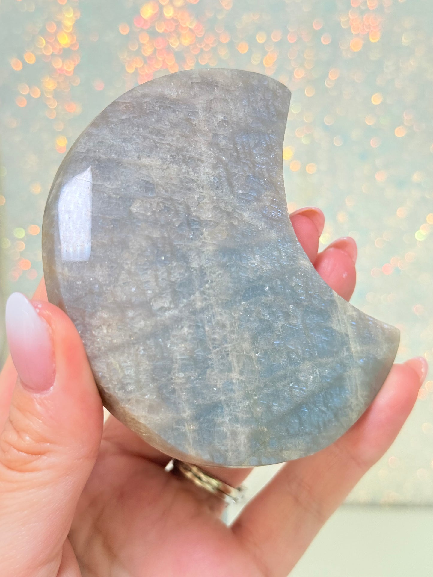 Moonstone Moon On Stand