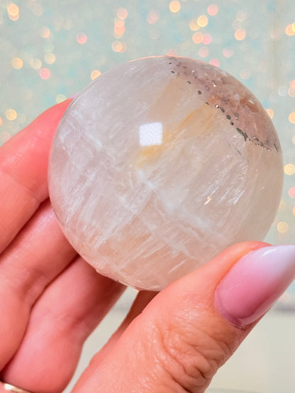 Fluorite Sphere With Pyrite
