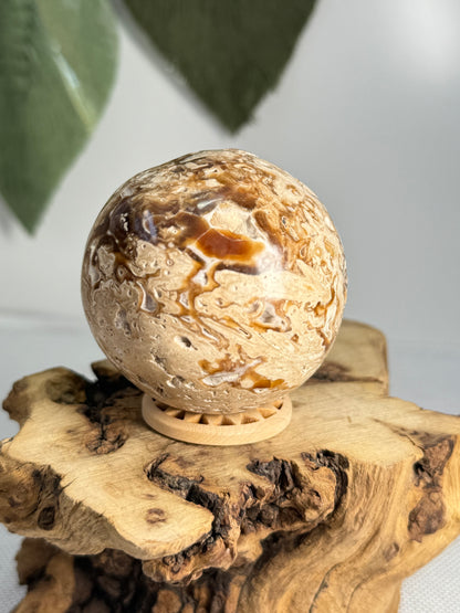 Chocolate Calcite Sphere