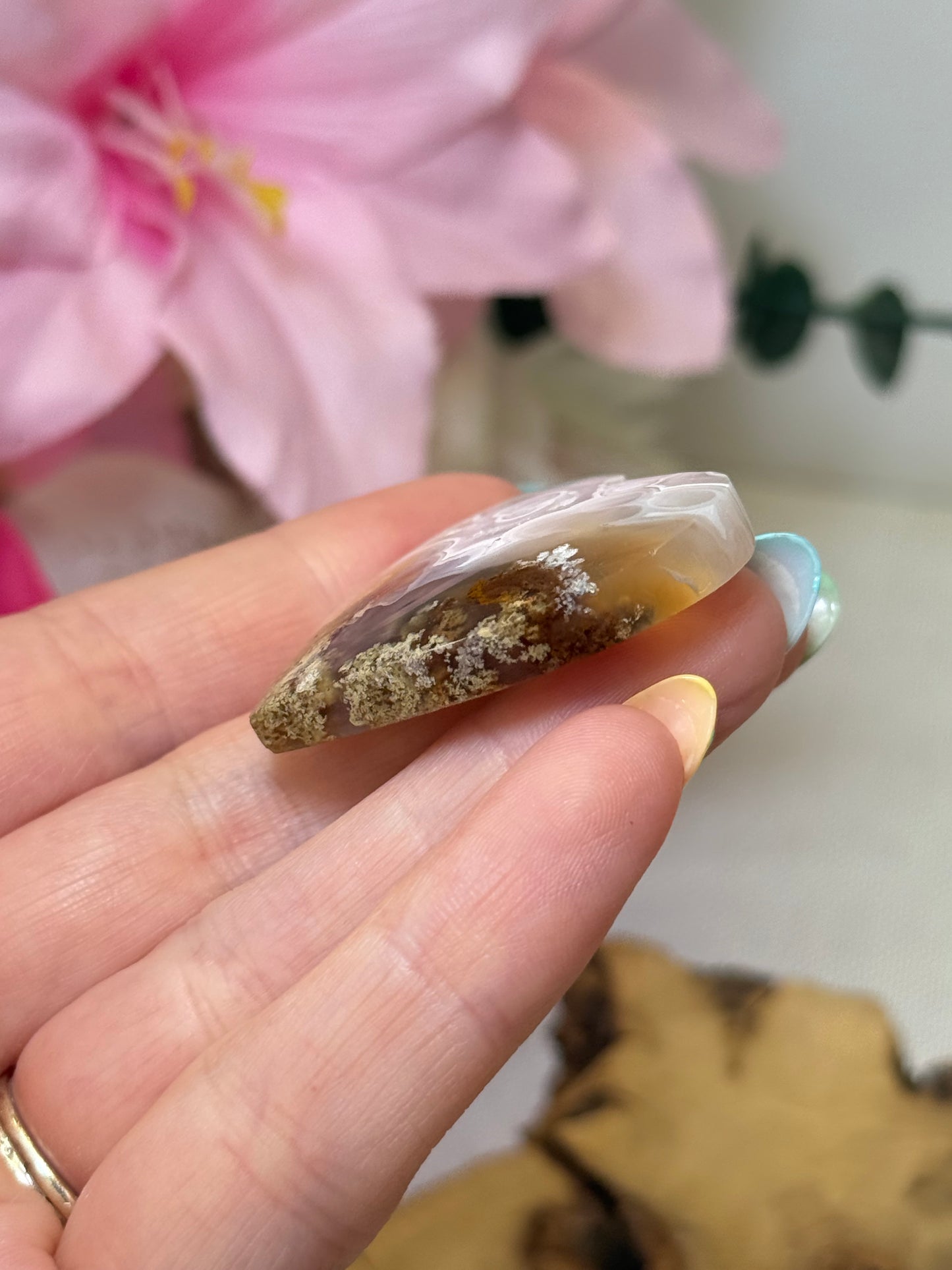 Scenic Moss Agate Heart