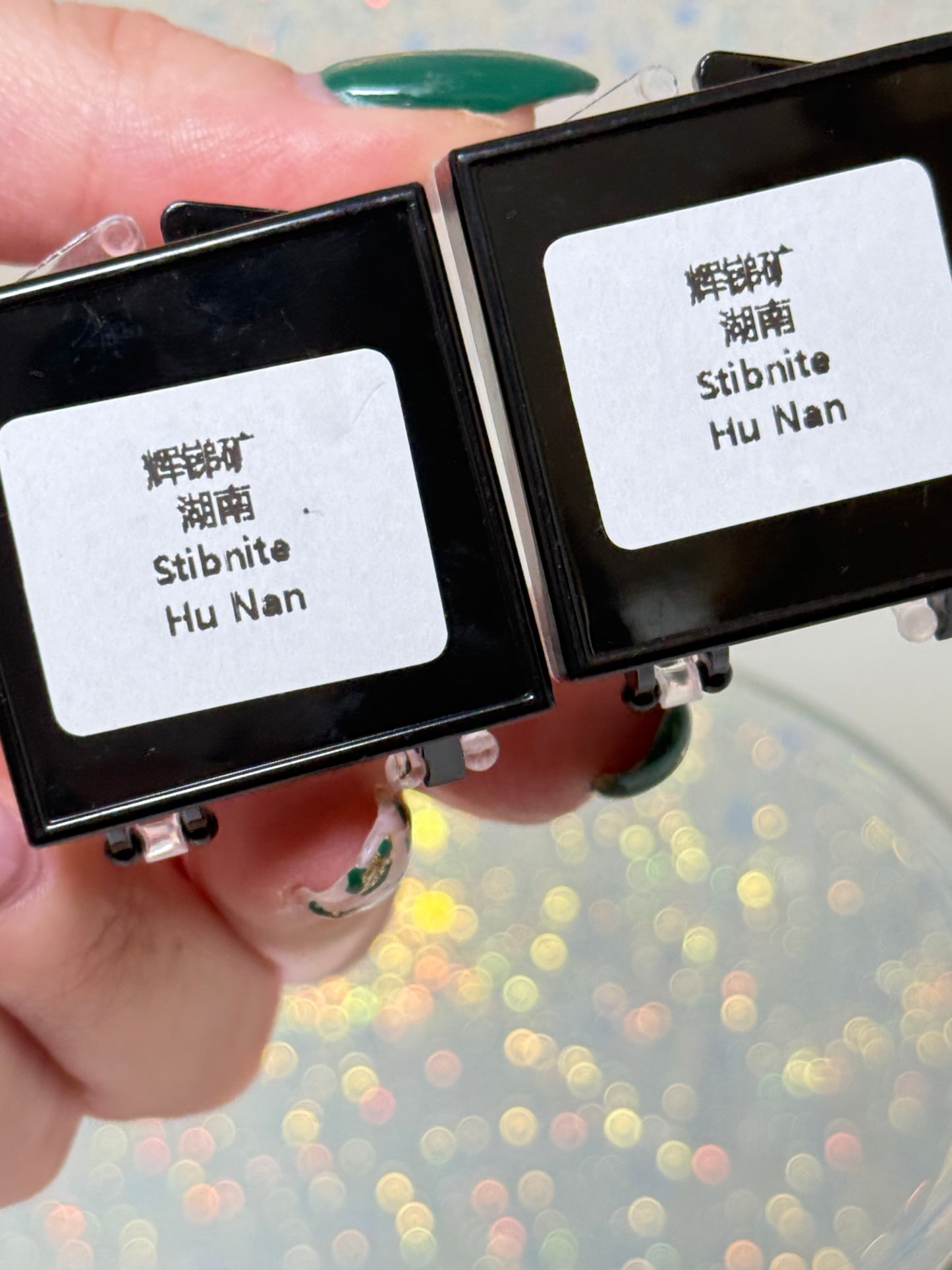 Stibnite Specimen In box