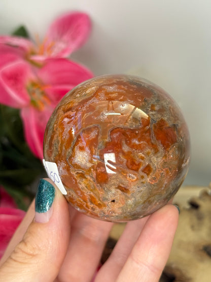 Red Moss Agate Sphere