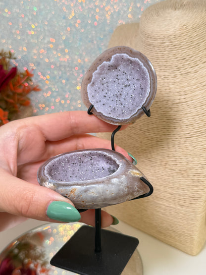 Brazilian Druzy Agate Geode Display Jewellery Box