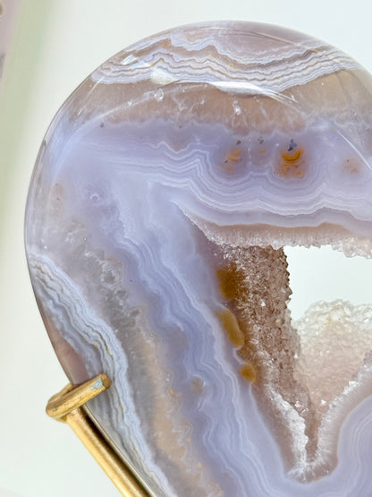Brazilian Agate Heart On Stand