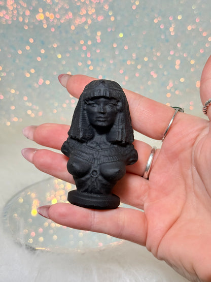 Matte Black Obsidian Cleopatra