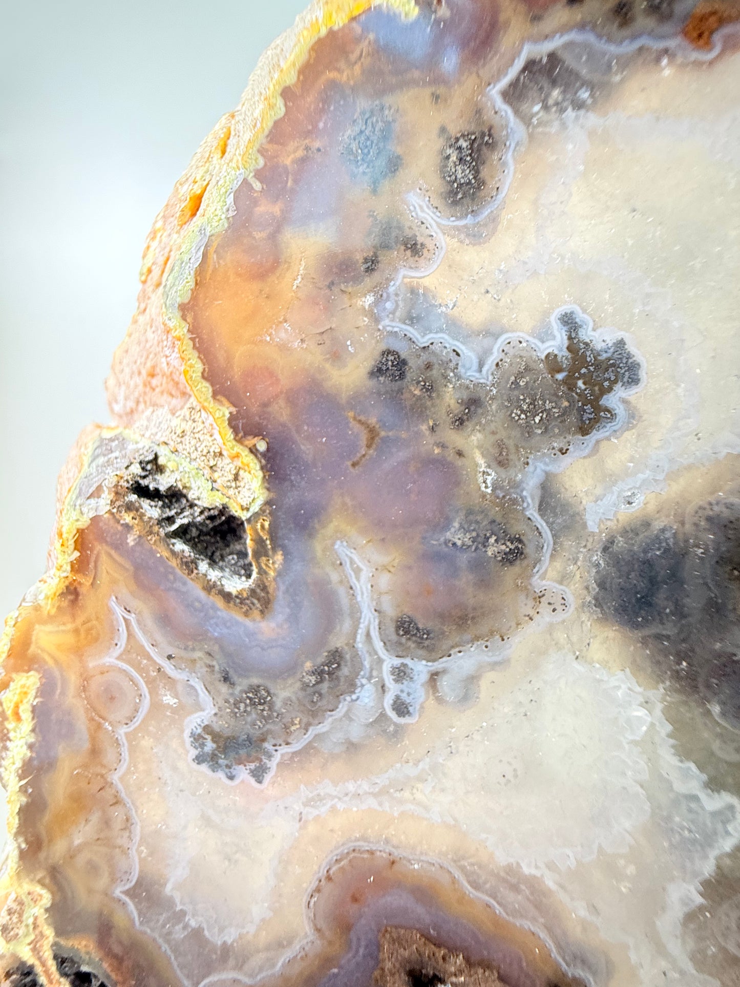 Brazilian Agate Slice On Stand